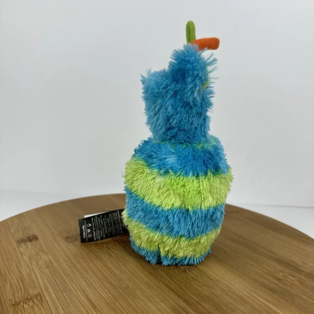 Melissa and Doug Blue Green Striped‎ Fuzzy Monster Bowling Pin Plush Replacement